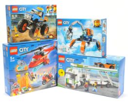 Lego City sets x 4 includes 60180 Monster Truck, 60192 Arctic Ice Crawler, 60281 Fire Rescue Heli...