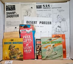 Palitoy Action Man Vintage group of various Instruction Leaflets / Ephemera / Catalogues to inclu...