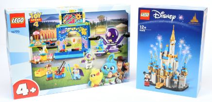 Lego sets x 2 to include 10770 Toy Story 4 'Buzz and Woody's Carnival Mania', 40478 Mini Disney C...