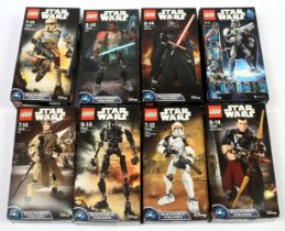Lego Star Wars Buildable Figures x 8, includes 75116 Finn, 75117 Kylo Ren, 75523 Scarif Stormtroo...