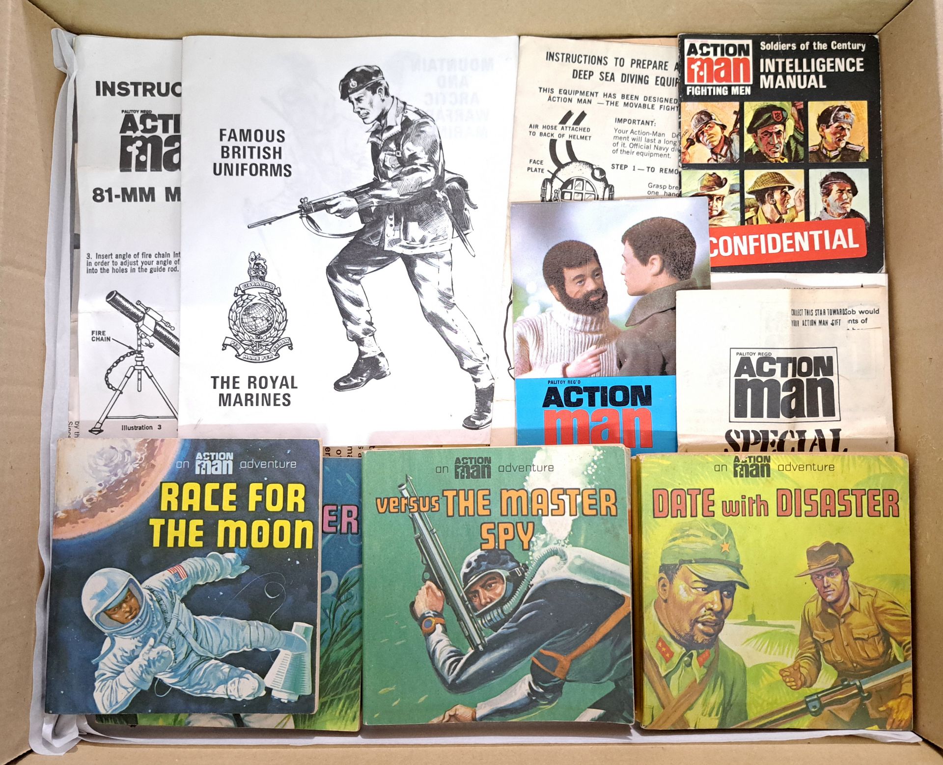 Palitoy Action Man Vintage group of various Instruction Leaflets / Ephemera / Catalogues to inclu...