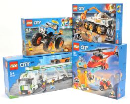 Lego City sets x 4 includes 60180 Monster Truck, 60225 Rover Testing Drive, 60281 Fire Rescue Hel...