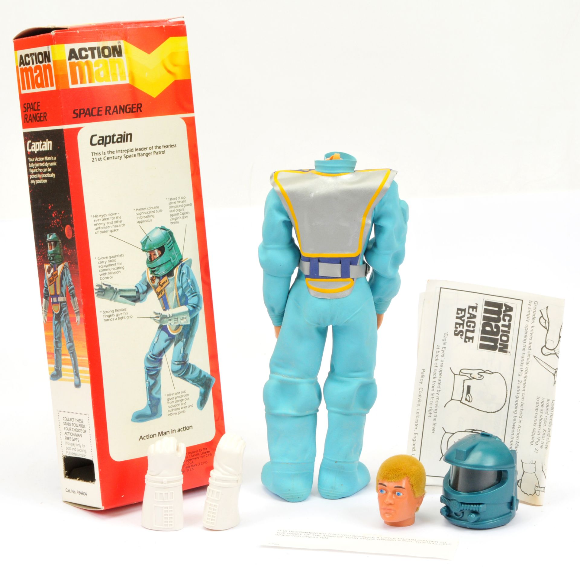 Palitoy Action Man vintage Space Ranger Captain 12" figure, Fair to Good (head detached) complete... - Image 2 of 2