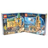 Lego Harry Potter boxed pair (1) 76401 Hogwarts Courtyard Sirius's Rescue; (2) 76387 Hogwarts Flu...