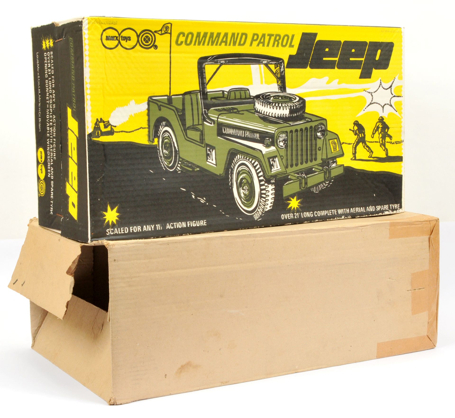 Marx Toys Command Patrol Jeep, scaled for any 11 1/2" Action figure, over 21" long, complete with... - Image 2 of 3
