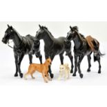 Palitoy Action Man vintage, unboxed group to include 3 x horses, husky and boxer - conditions are...