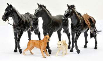 Palitoy Action Man vintage, unboxed group to include 3 x horses, husky and boxer - conditions are...