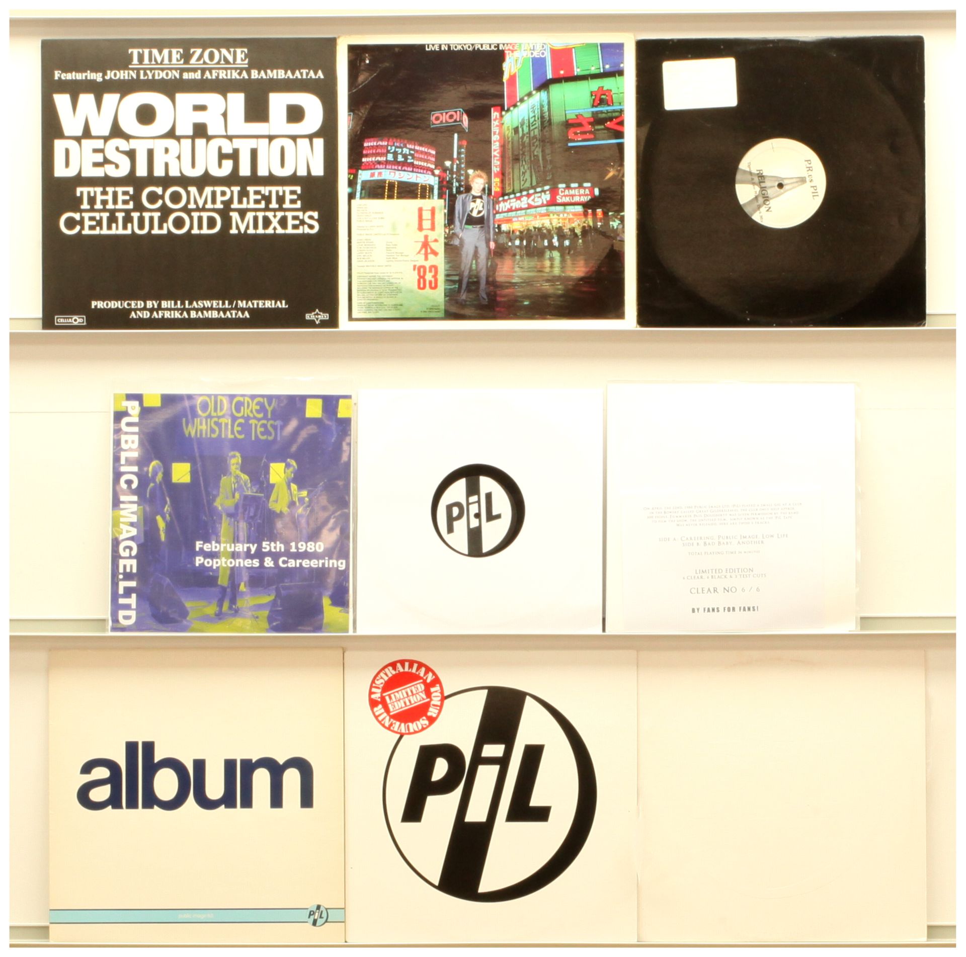 Public Image Limited Assorted LPs, 12" amd 10" Singles