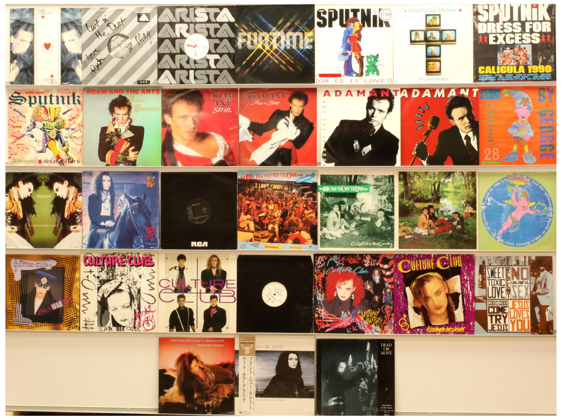 Pop and New Wave LPs and 7" Singles