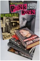 A Collection of Punk Books - John Lydon SIGNED, Crass, Stiff Little Fingers