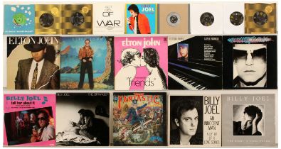 Elton John And Billy Joel LPs, 12" and 7" Singles