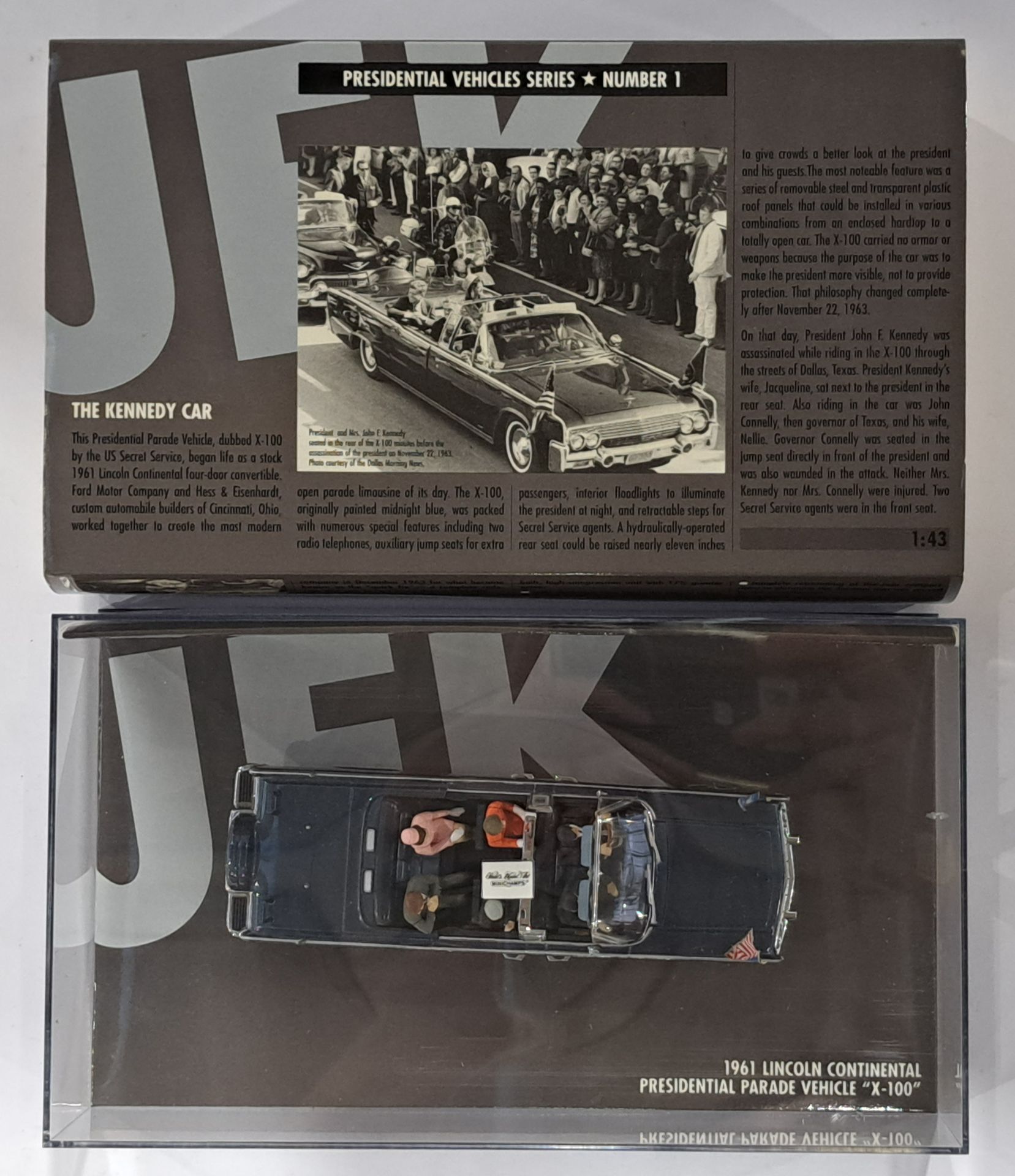 A Minichamps Presidential Vehicle Series 1 "Kennedy Car" is finished in blue, comes complete with... - Bild 2 aus 2