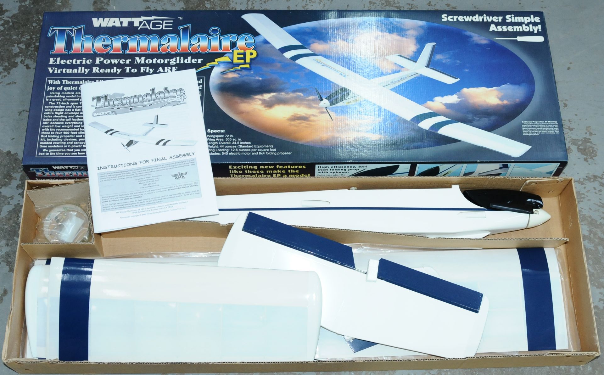 Wattage a boxed Thermalaire EP Motorglider Plane Kit - Bild 2 aus 2