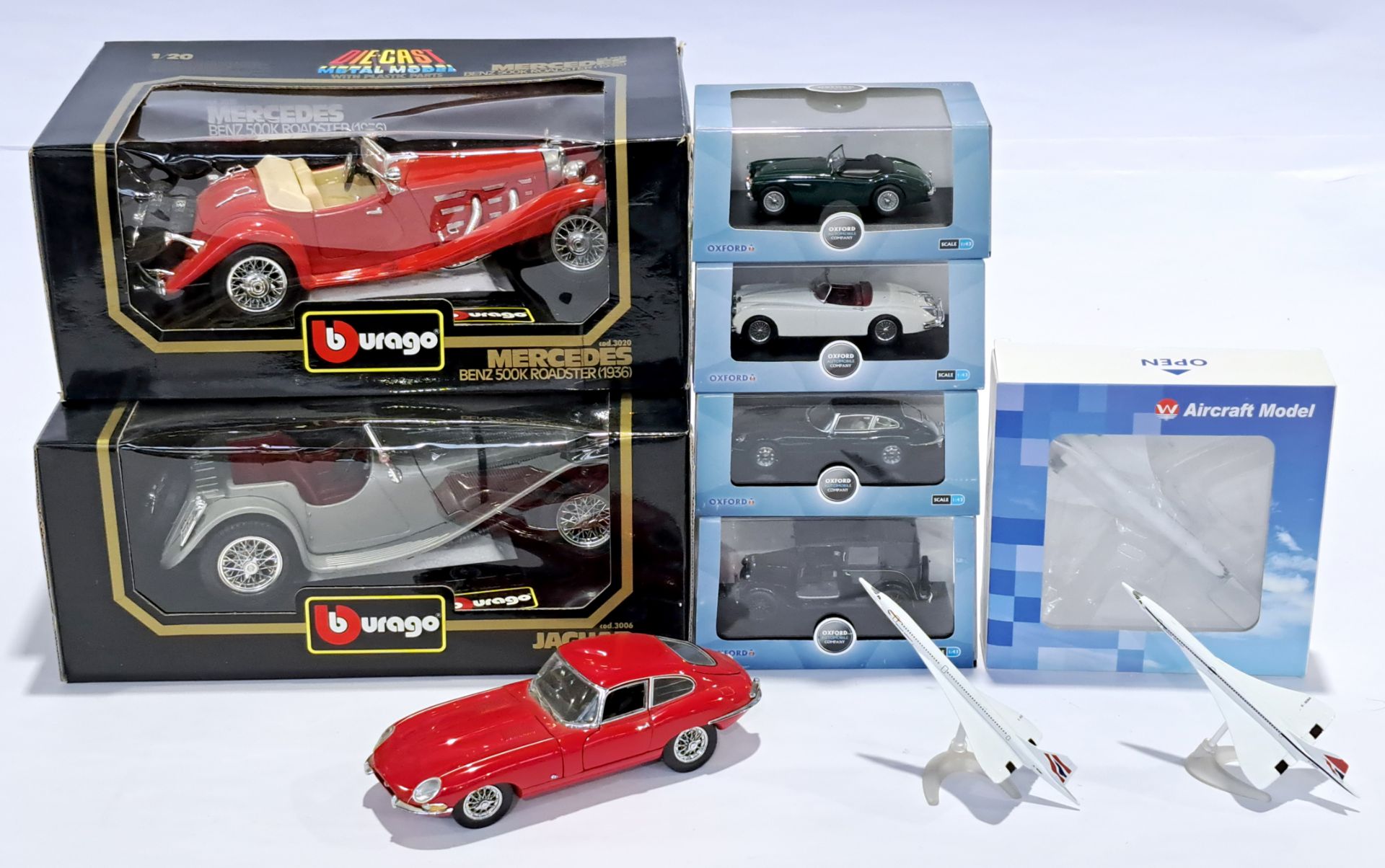 Bburago, Oxford Diecast, Franklin Mint & similar, a boxed & unboxed mixed scale vehicle group