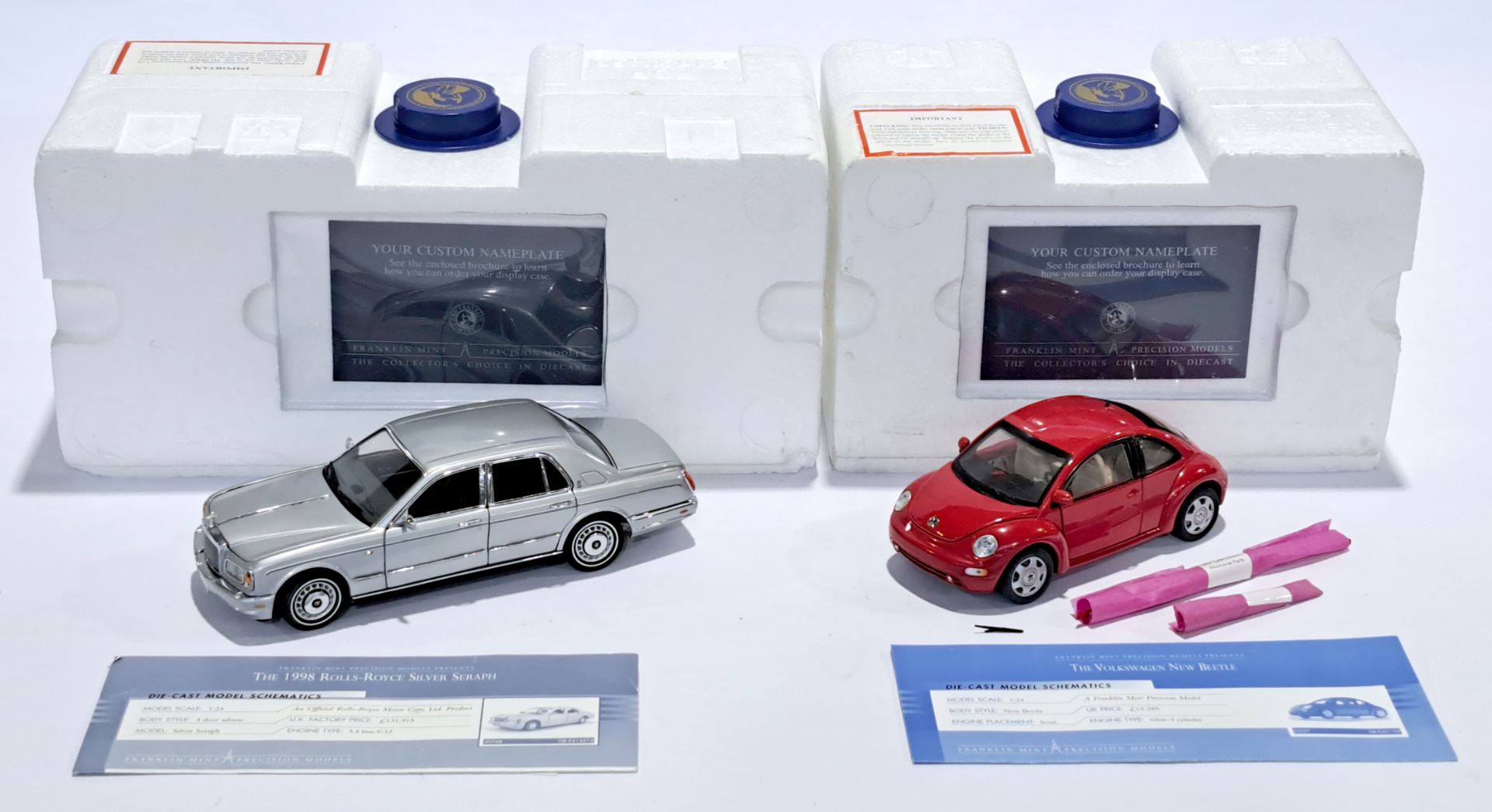 Franklin Mint, a boxed 1:24 scale pair