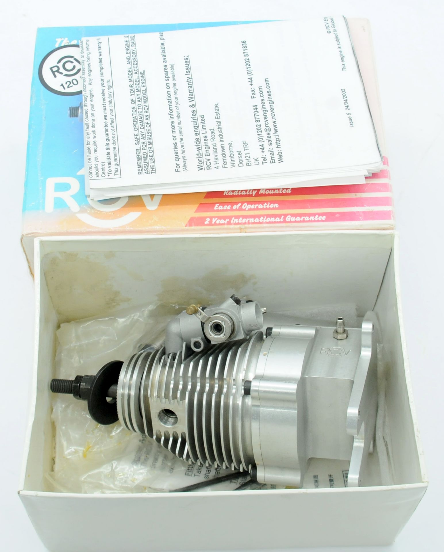 RCV a boxed 120SP model engine