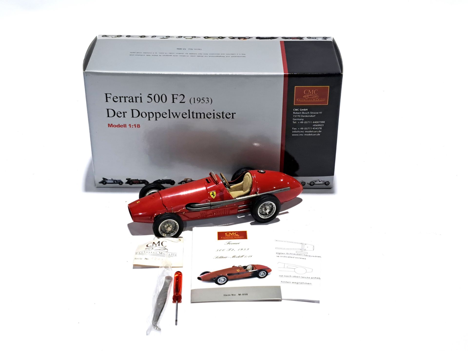 CMC 1:18 scale M-056 Ferrari 500 F2 (1953) Der Doppelweltmeister