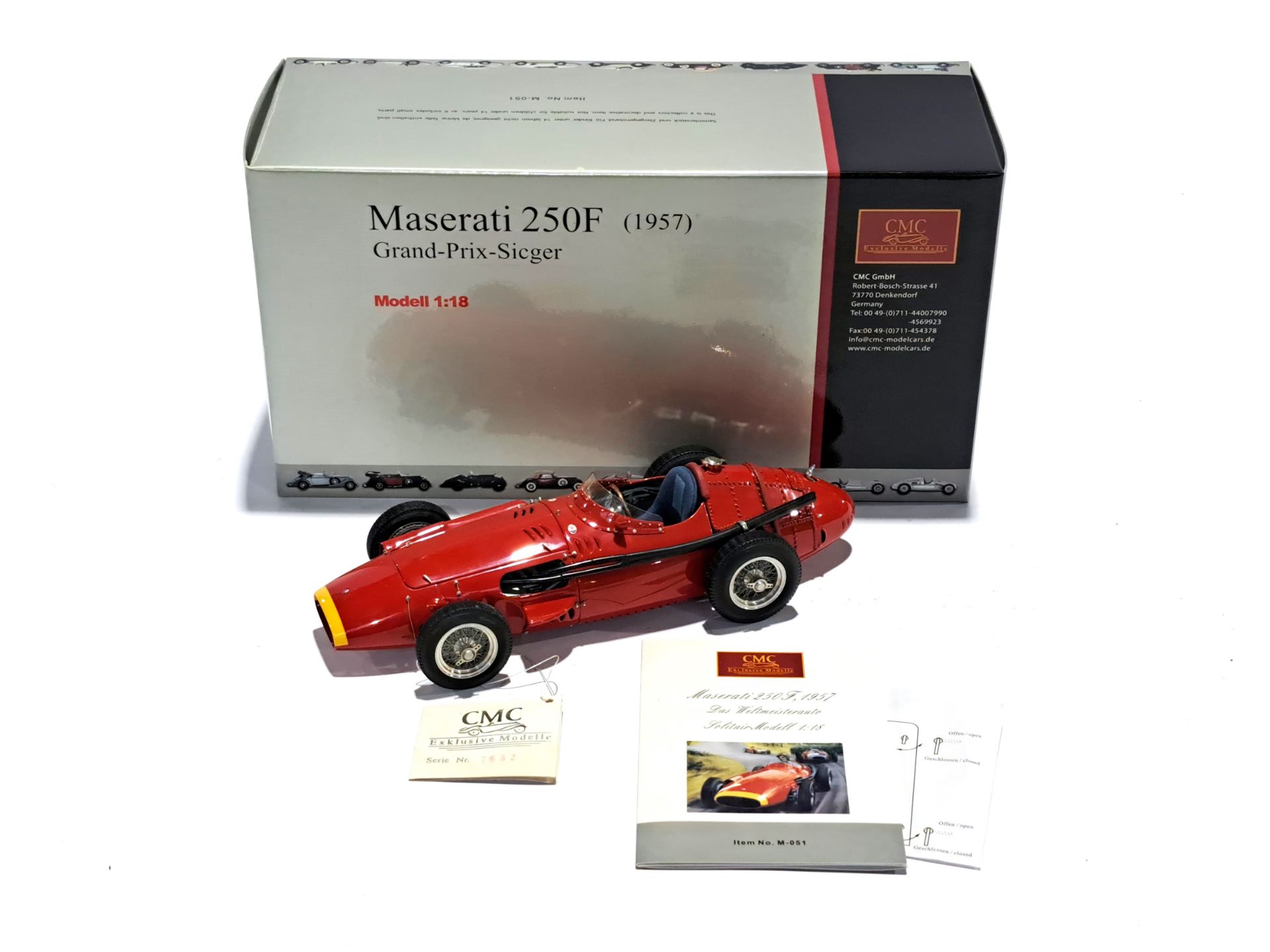 CMC 1:18 scale M-051 Maserati 250F (1957) Grand Prix Sicger