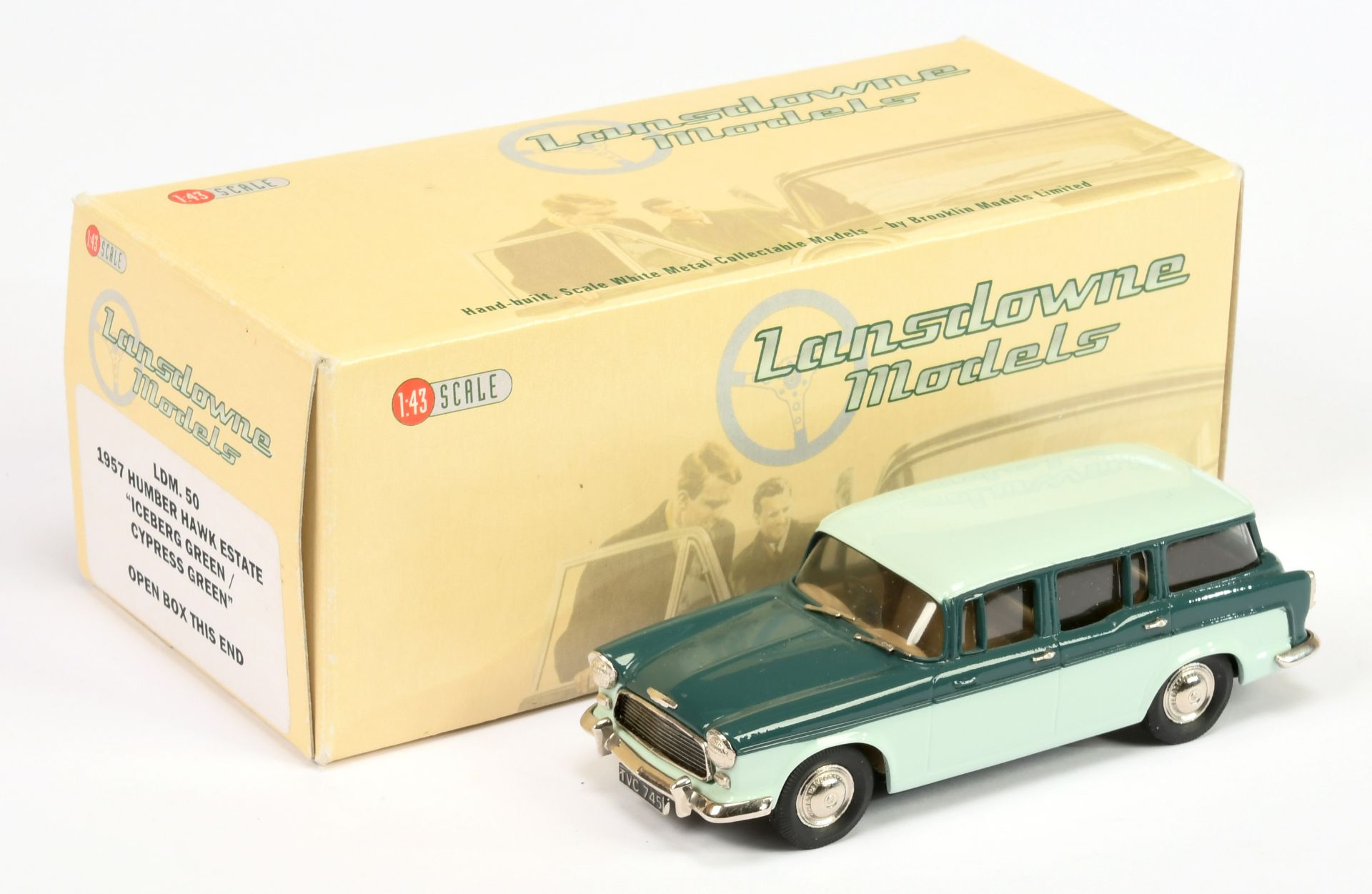 Lansdowne Models LDM50 1957 Humber Hawk Estate - Iceberg Green/Cyprus Green with beige interior a...