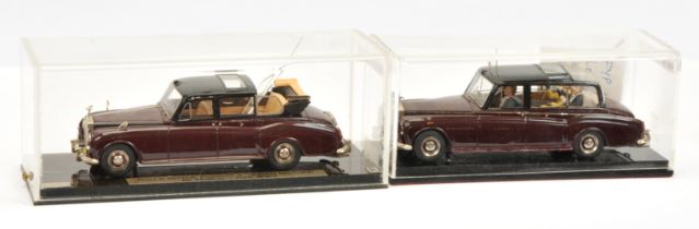 FYP Creations 1/43rd scale - a pair of Rolls Royce models (1) 1962 Phantom V "Queen Mother" by Mu...