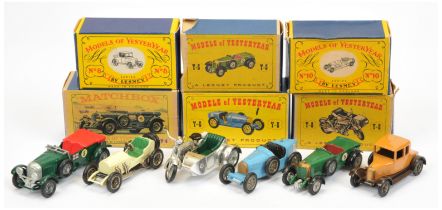 Matchbox Models of Yesteryear an early group to include Y5 4.5 Litre Bentley - BRG with red seats...