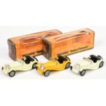 Matchbox Models of Yesteryear Y1 1936 Jaguar SS-100 group - (1) milky white body and chassis, bla...