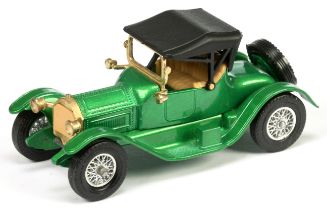 Matchbox Models of Yesteryear Y6 1913 Cadillac colour trial model - metallic green body & chassis...
