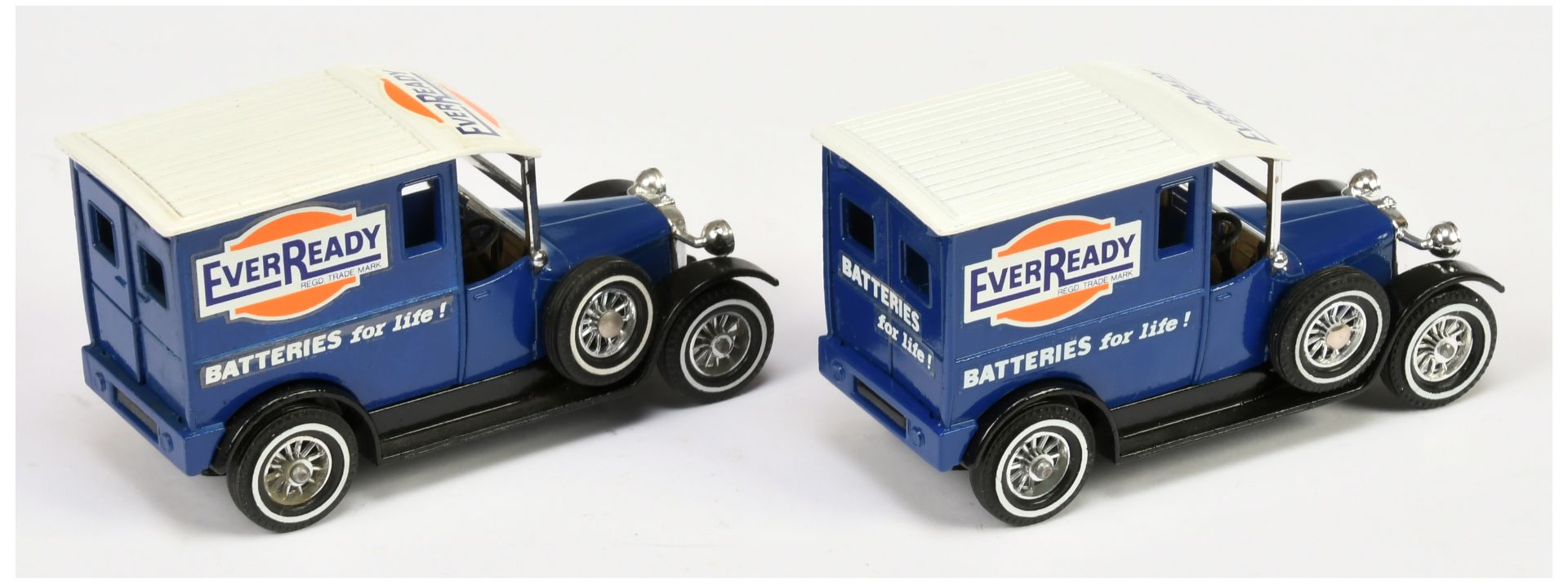 Matchbox Models of Yesteryear pair of  Y5 Talbot Van 'Ever Ready' Trial models (1) dark blue, whi... - Image 2 of 2