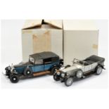 Franklin Mint a boxed pair of model cars comprising of (1) B11PR25 1924 Rolls Royce Phantom I - b...