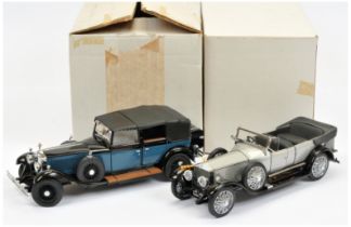 Franklin Mint a boxed pair of model cars comprising of (1) B11PR25 1924 Rolls Royce Phantom I - b...