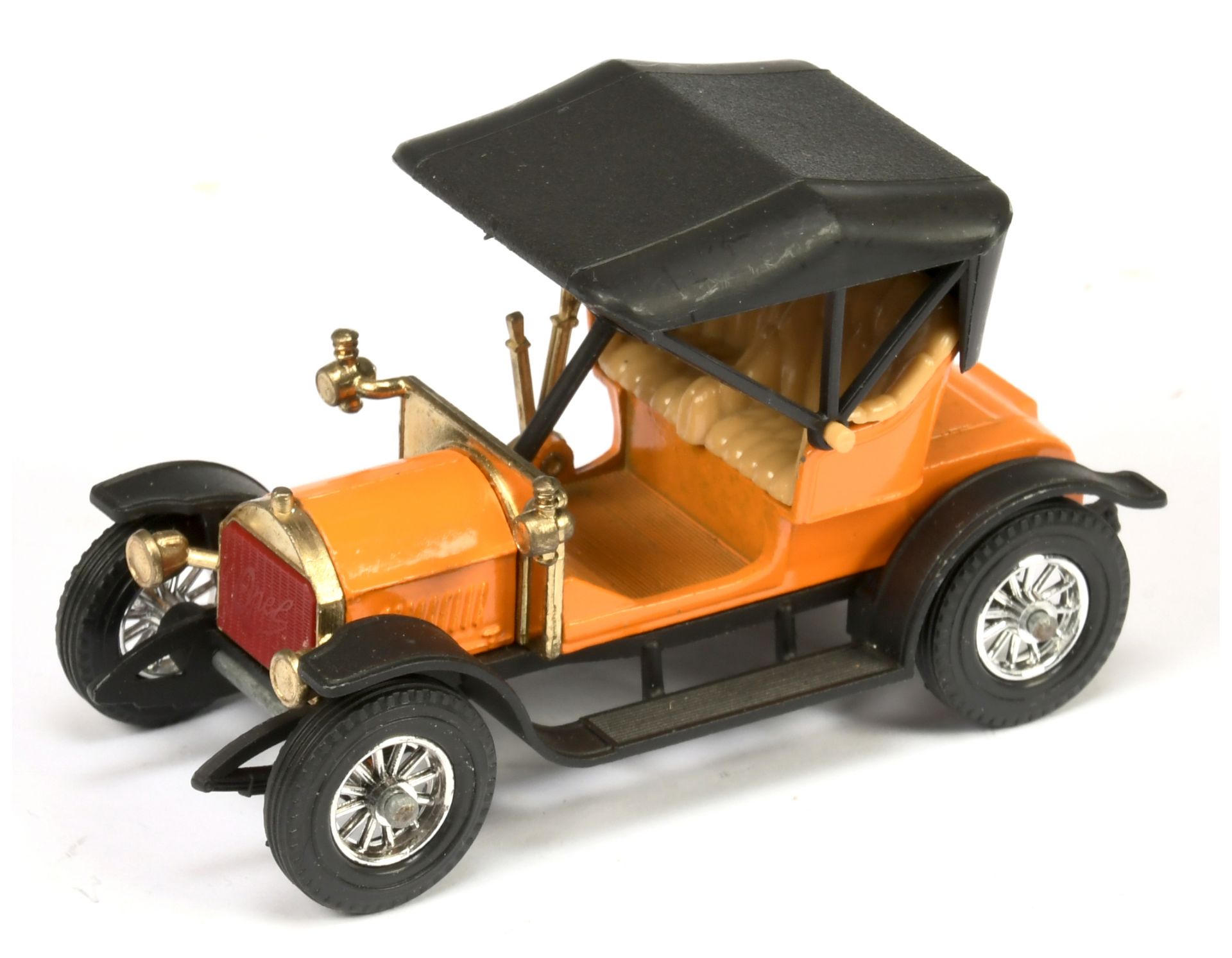 Matchbox Models of Yesteryear Y4 1909 Opel Coupe trial model - orange body and matt black chassis...