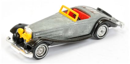 Matchbox Models of Yesteryear Y20 1937 Mercedes Benz 540K - trial model - bare metal body, silver...
