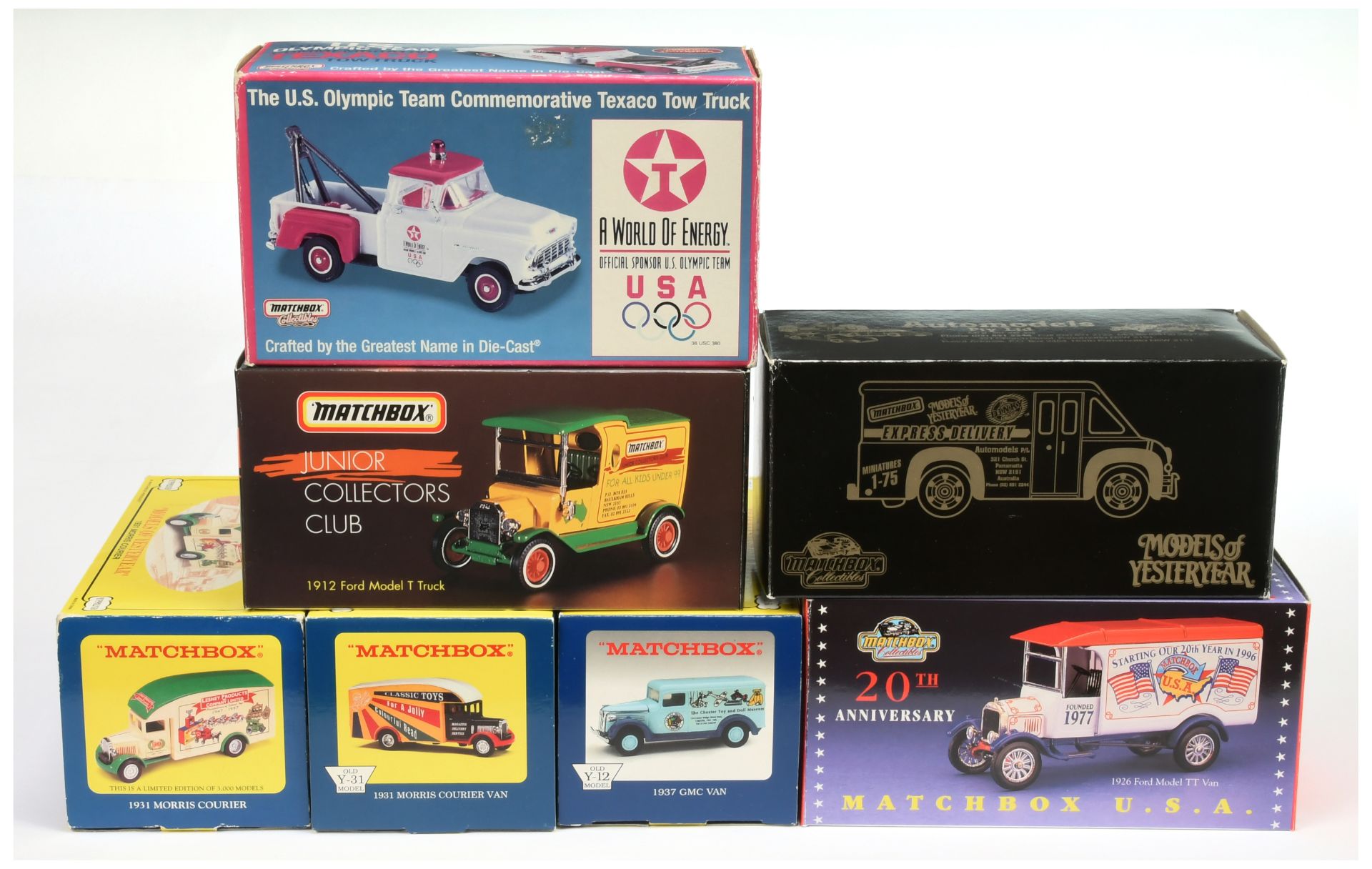 Matchbox Models of Yesteryear a group of models from the Collectibles Era to include Y31 1931 Mor...