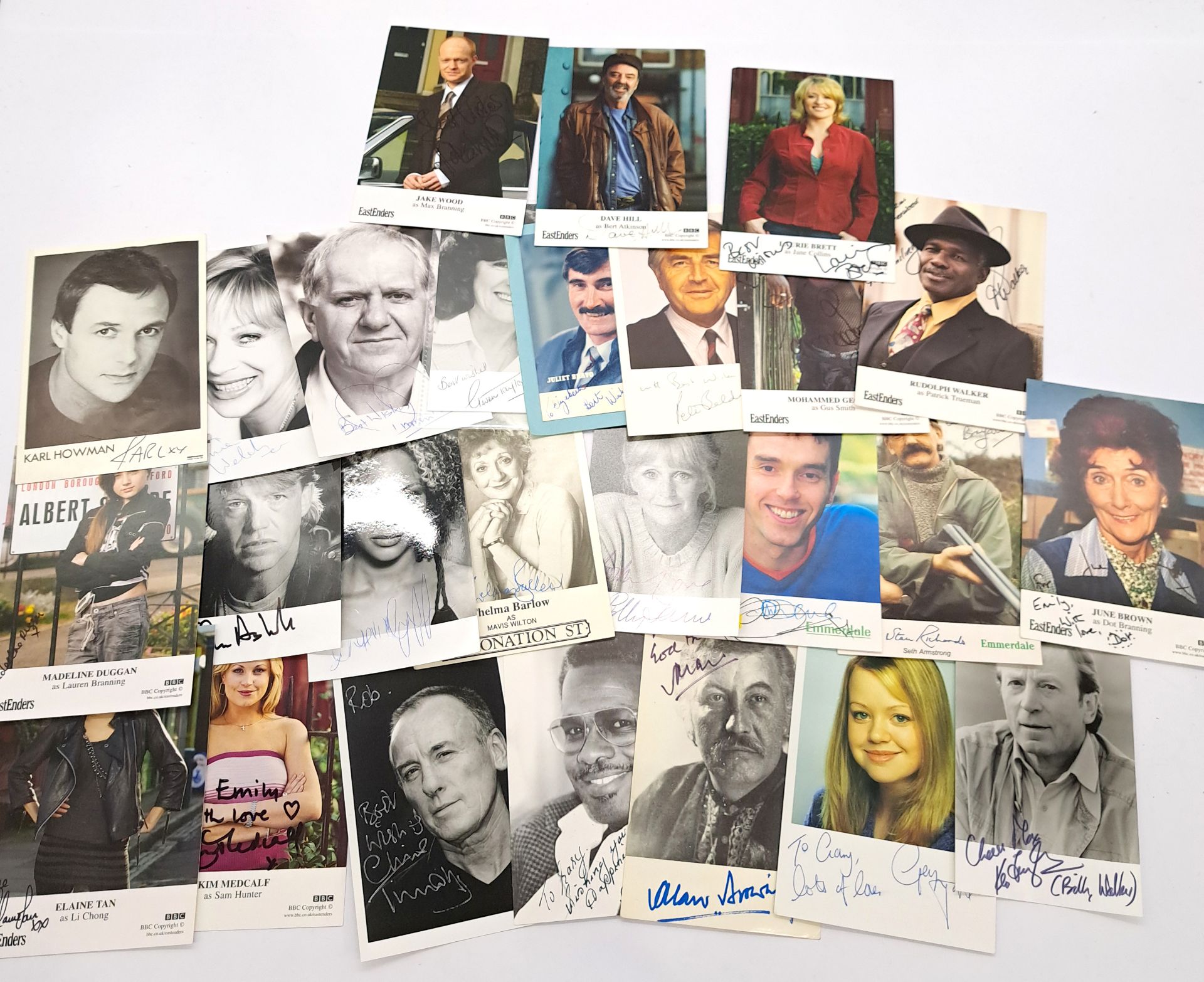Quantity of EastEnders, Coronation Street & Emmerdale Cast Autographs 
