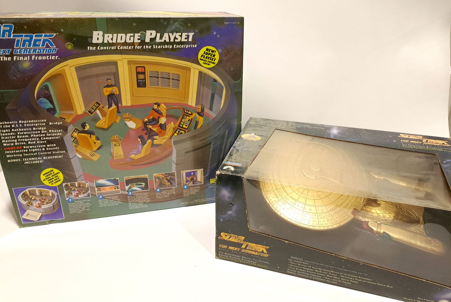 Playmates Star Trek the Next Generation Bridge Playset & 7th Anniversary Special Collectors Editi...