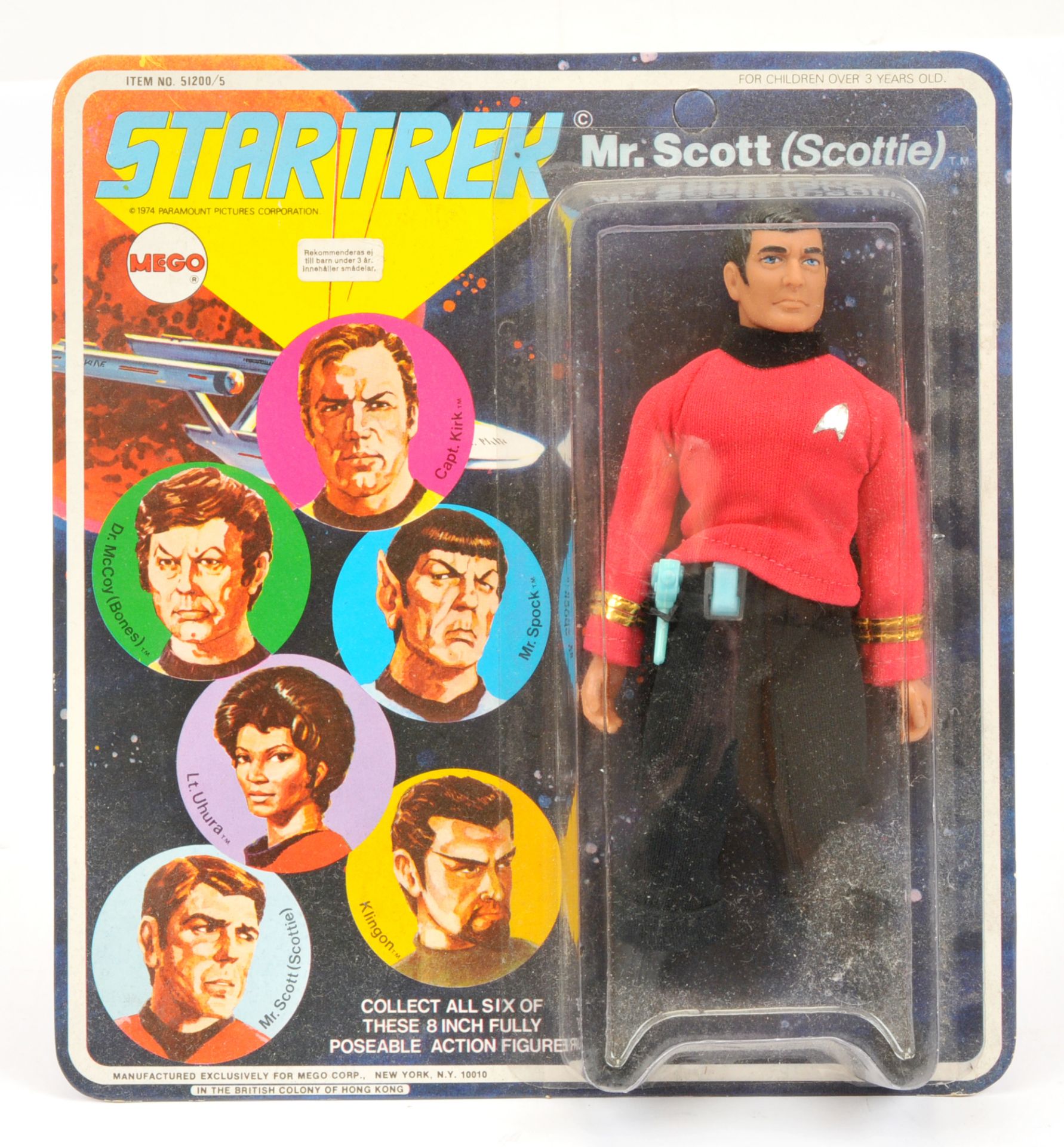Mego Star Trek 8" vintage Mr Scott (Scottie) action figure