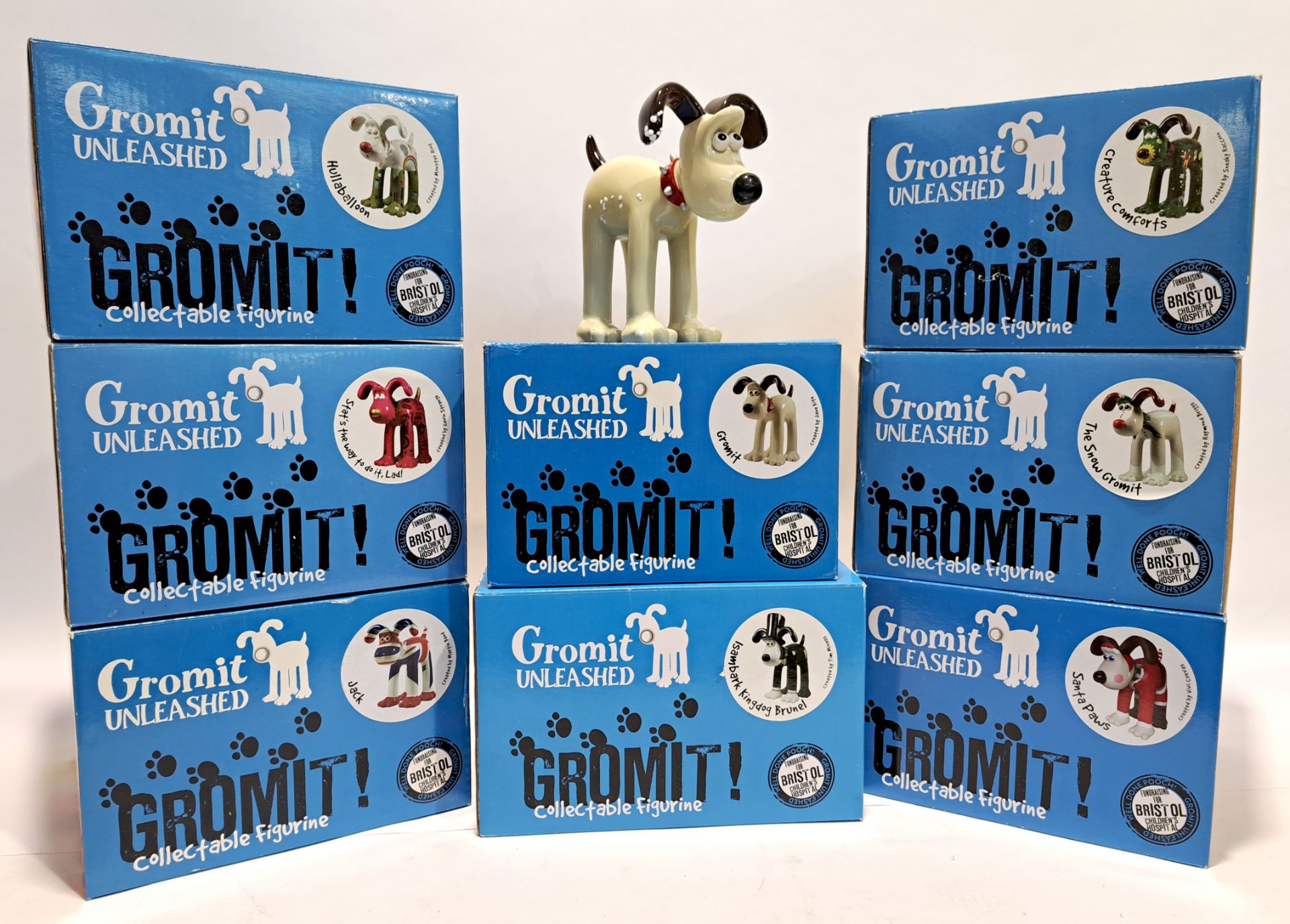 Wallace and Gromit - Gromit Unleashed Collectible Figurine x8