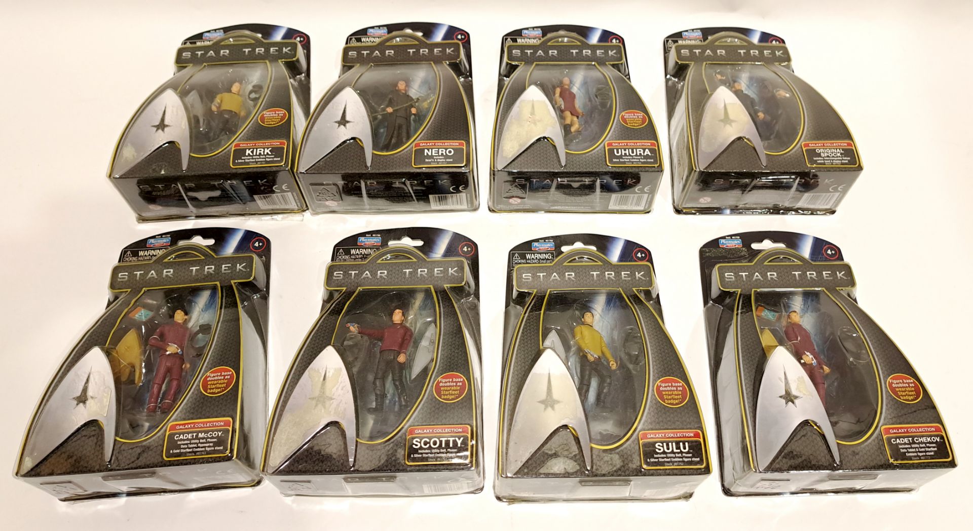 Quantity of Playmates Star Trek Carded Action Figures