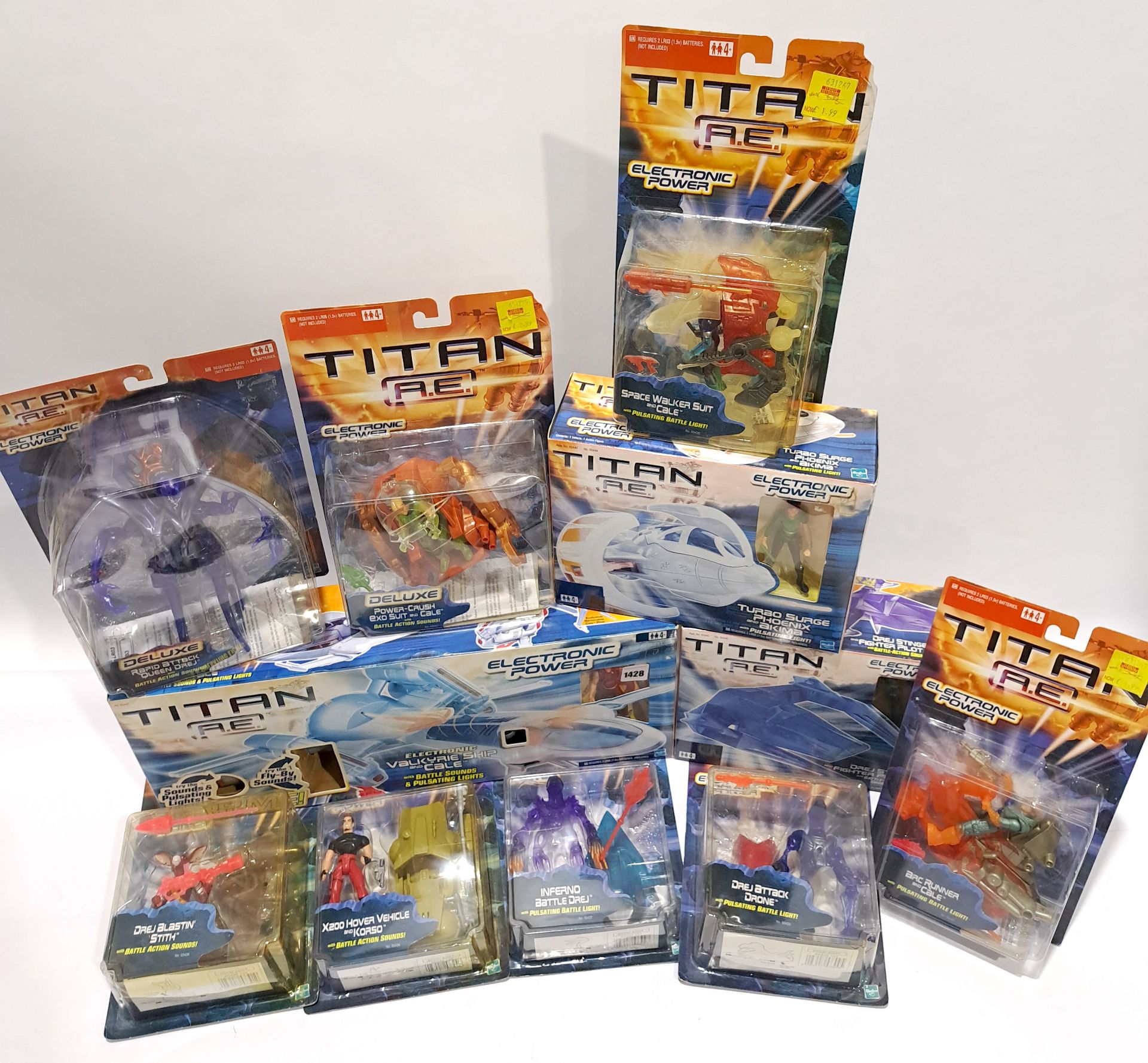 Quantity of Titan A.E. Carded Figures and Vehicle Playsets