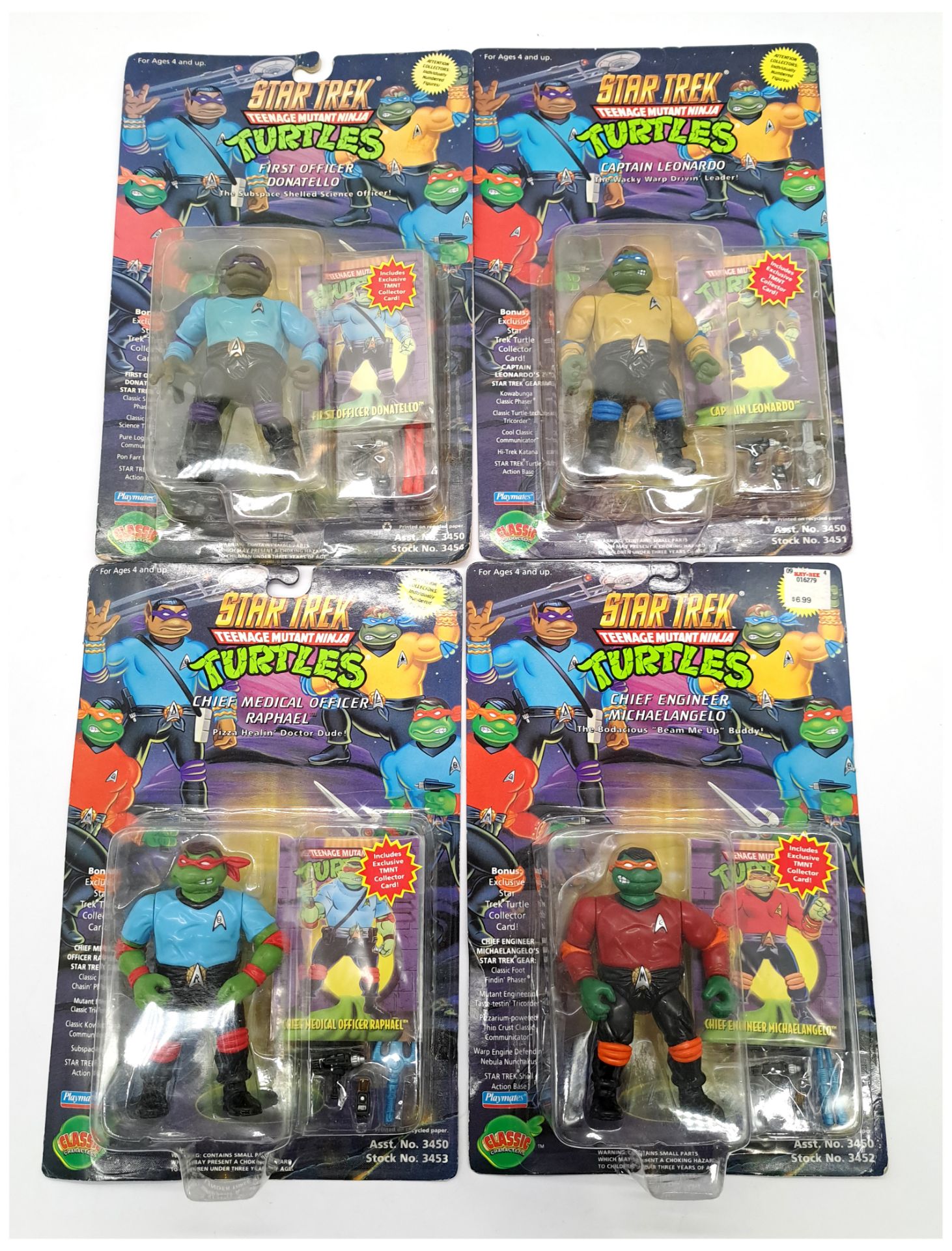 Playmates Star Trek Teenage Mutant Ninja Turtles Carded Figures