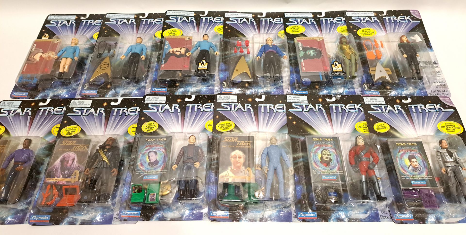 Quantity of Playmates Star Trek Carded Figures