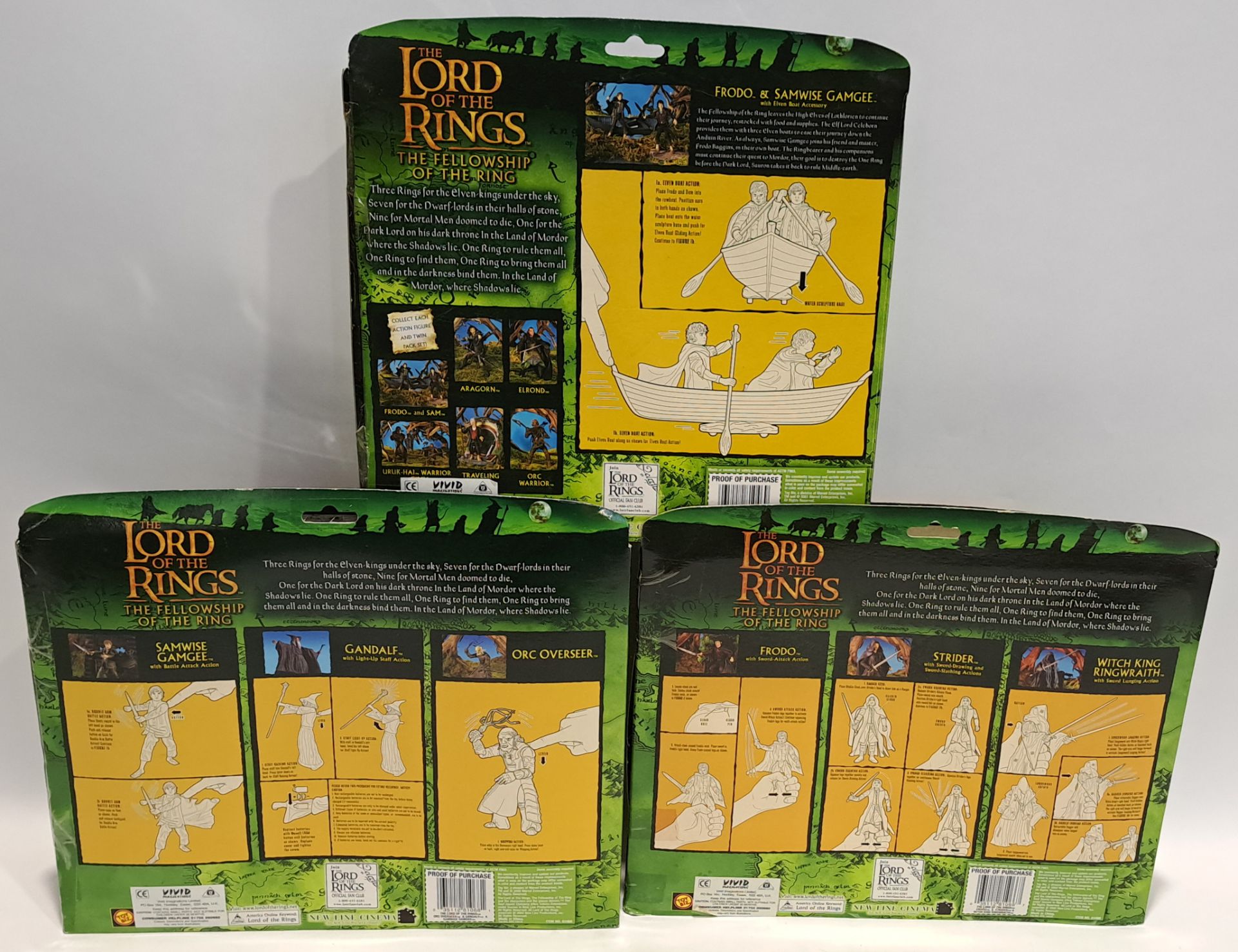 ToyBiz The Lord of the Rings Boxed Action Figure Packs x3 - Image 2 of 2