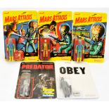 Super7 Reaction figures x 5 including Mars Attacks, Predator and They Live