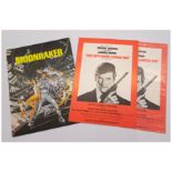 ames Bond Moonraker Brochure & James Bond The Spy Who Loved Me Royal Charity Premiere Foldout