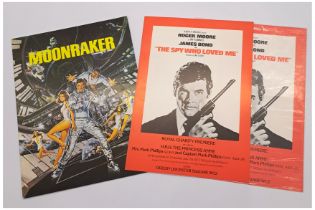 ames Bond Moonraker Brochure & James Bond The Spy Who Loved Me Royal Charity Premiere Foldout