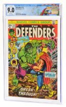 Marvel Comics Defenders #10 CGC Universal Grade 9.0 (White Pages)