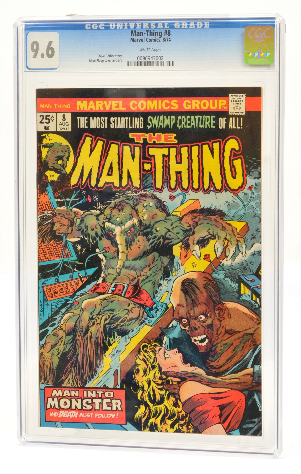 Marvel Comics Man-Thing #8 CGC Universal Grade 9.6 (White Pages)