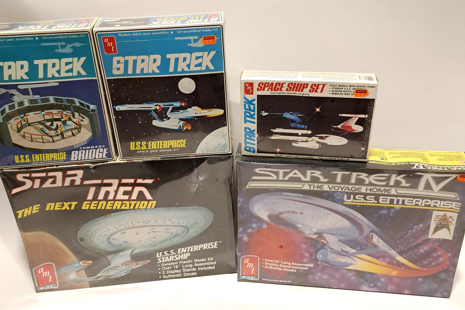 AMT Ertl Star Trek Plastic Model Kits x5