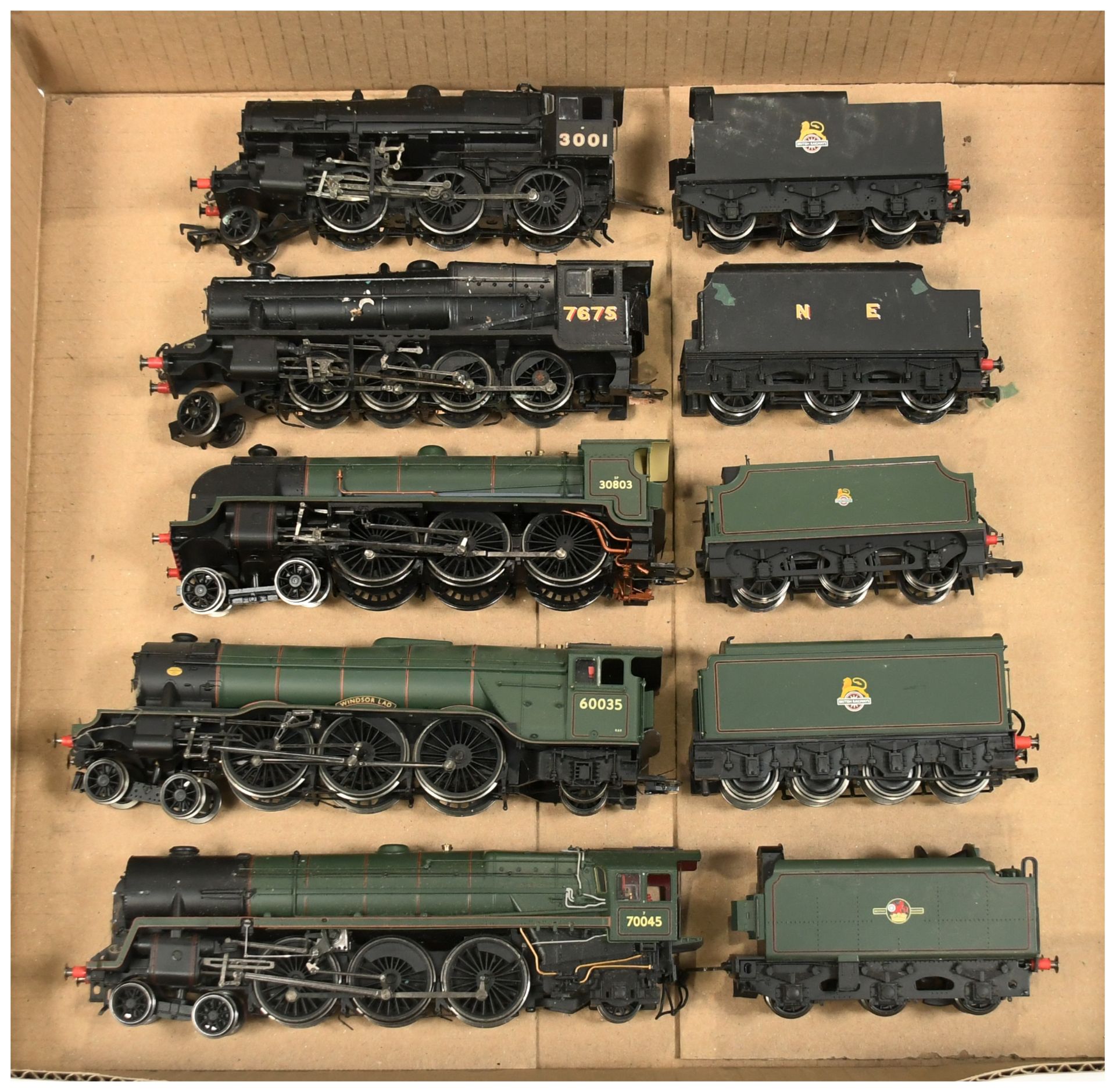 Hornby China group of 5x unboxed Steam Loco's.