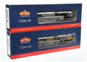 Bachmann 00 Gauge pair of class 66 Diesel Locomotives